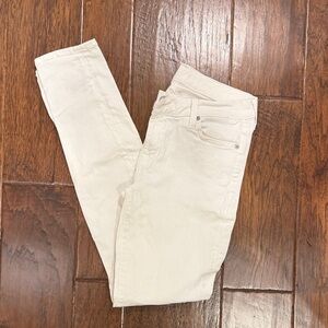 7 For All Mankind Women's Off-White Skinny Jeans
